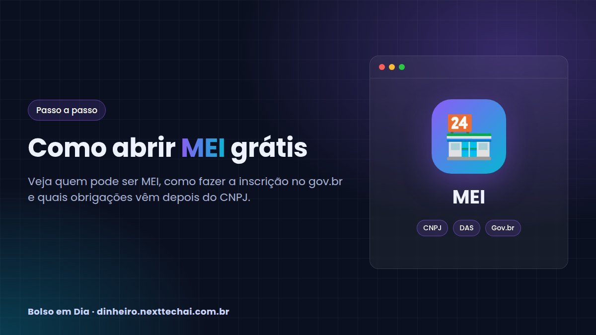 Como abrir MEI: passo a passo gratuito no gov.br