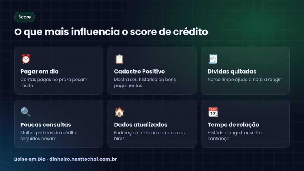 O que mais influencia o score de crédito
