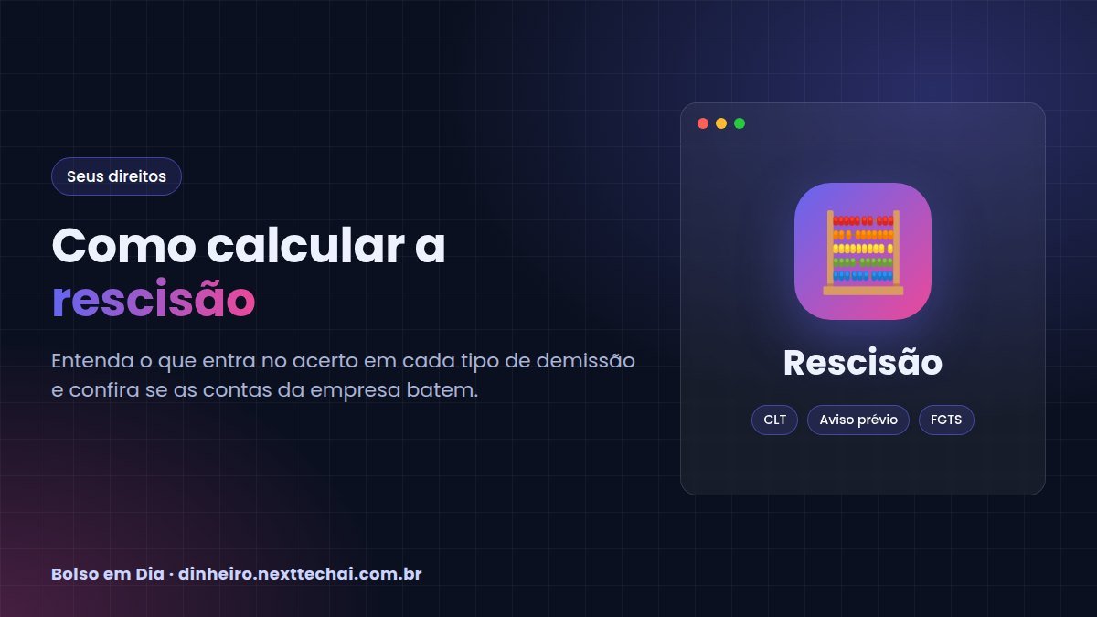 Como calcular rescisão: verbas de cada tipo de demissão