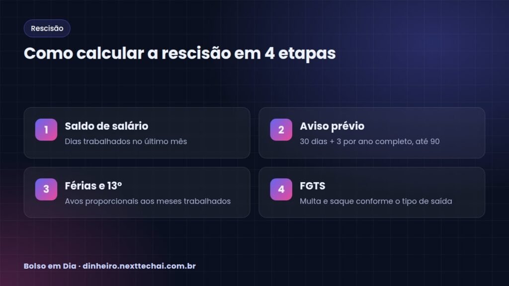 Como calcular a rescisão em 4 etapas