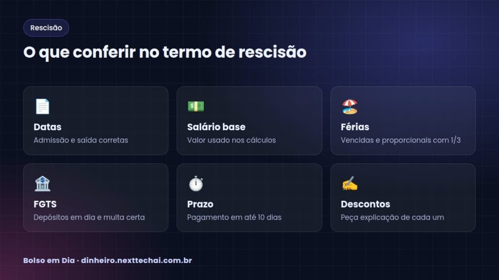 O que conferir no termo de rescisão