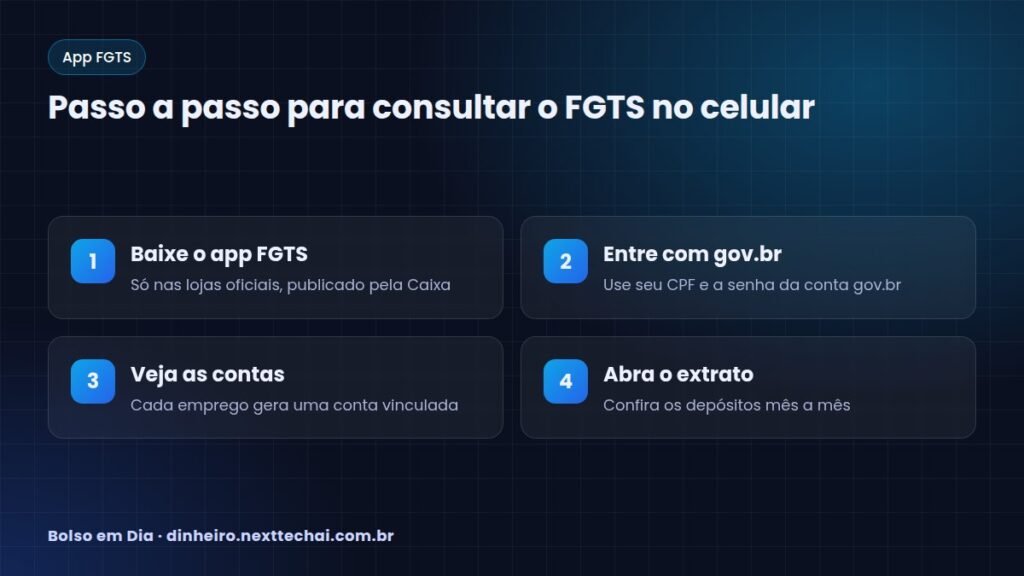 Passo a passo para consultar o FGTS no celular