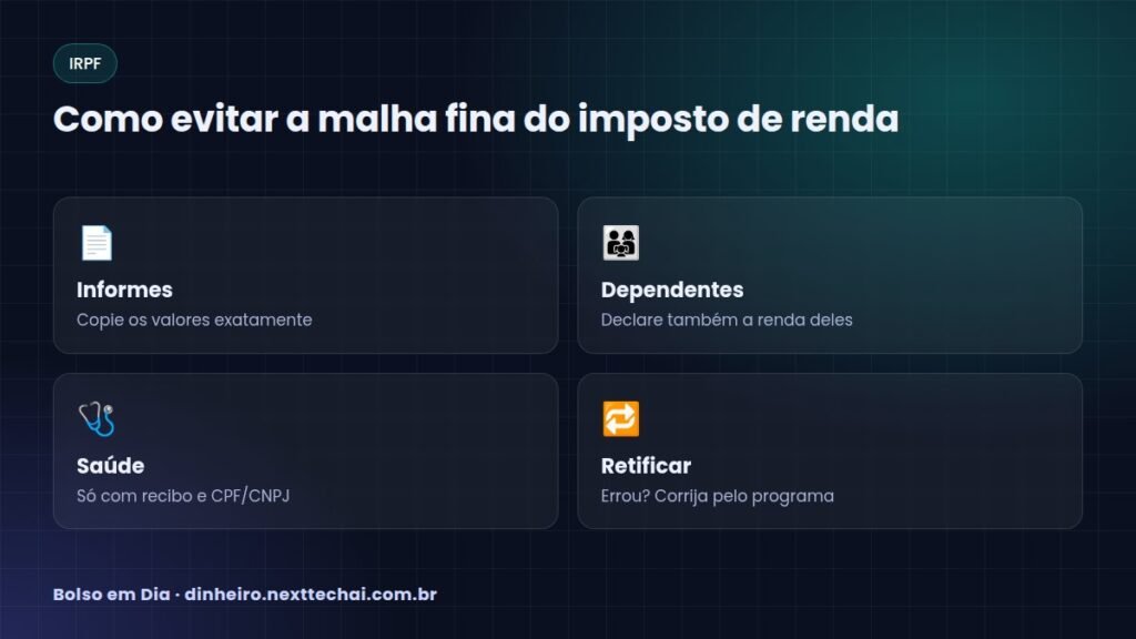 Como evitar a malha fina do imposto de renda