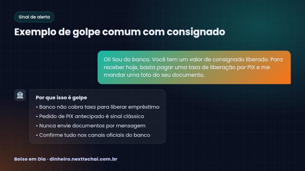 Exemplo de golpe comum com consignado
