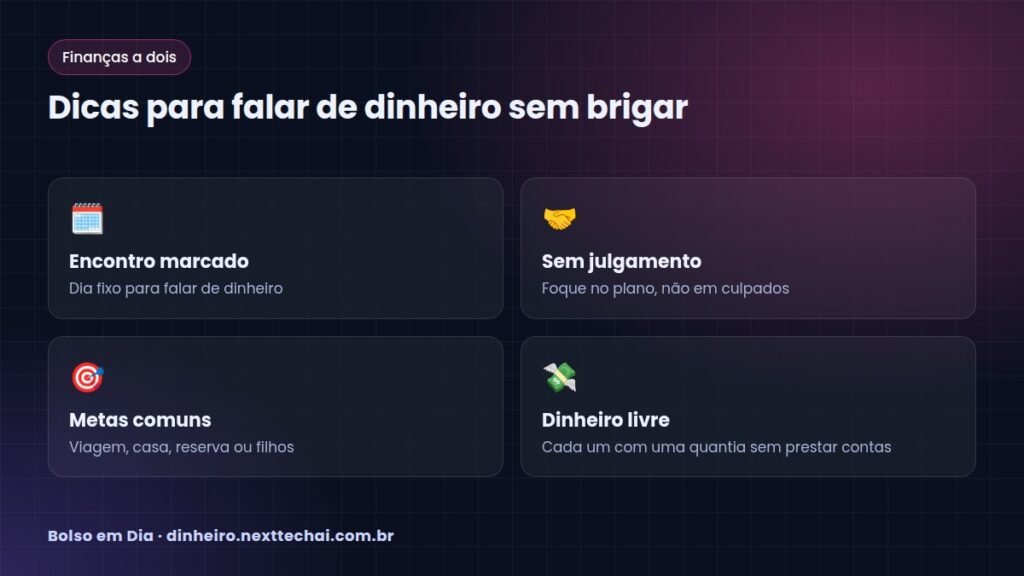 Dicas para falar de dinheiro sem brigar