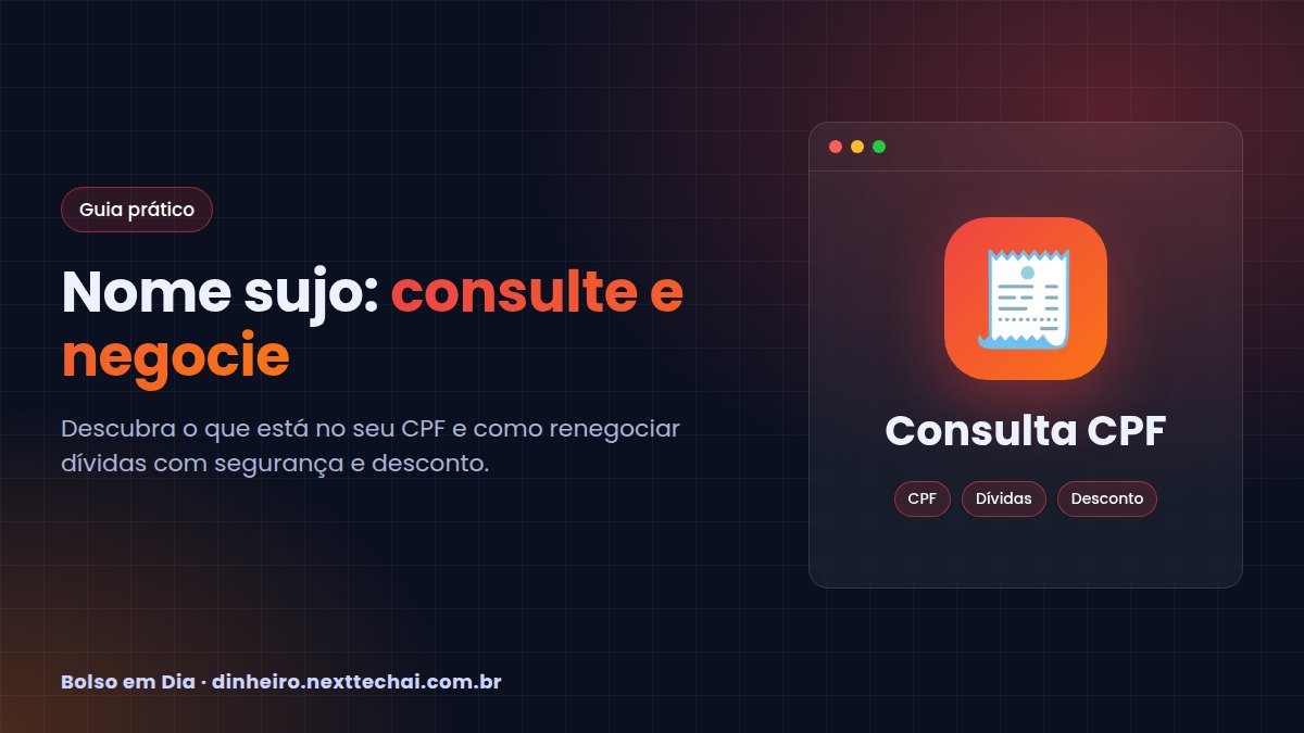 Nome sujo: como consultar o CPF e negociar dívidas