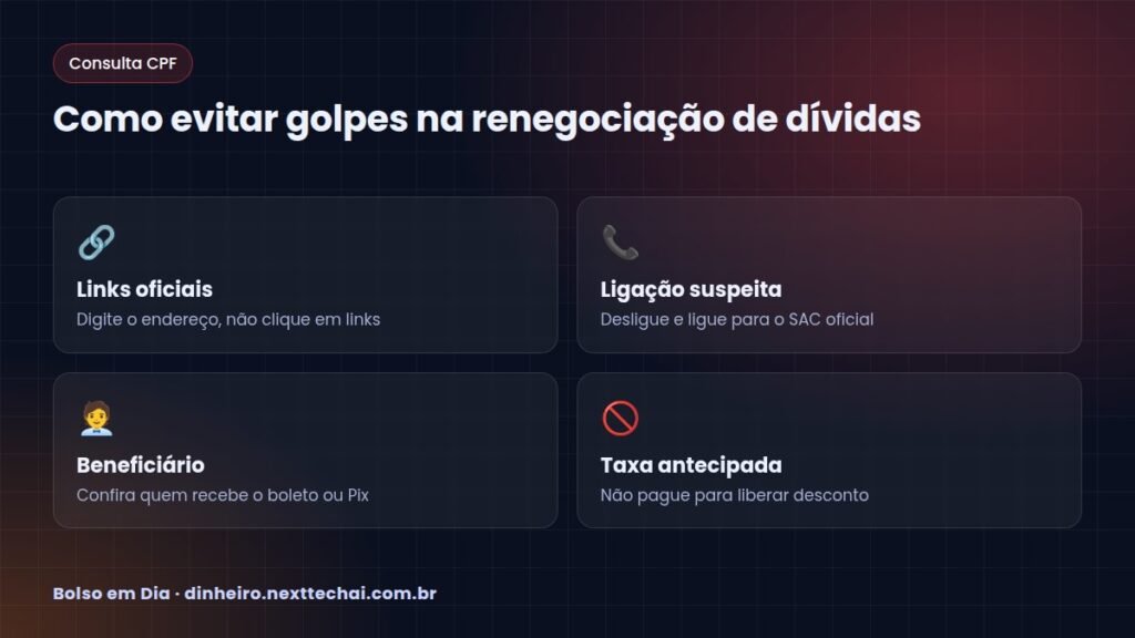 Como evitar golpes na renegociação de dívidas