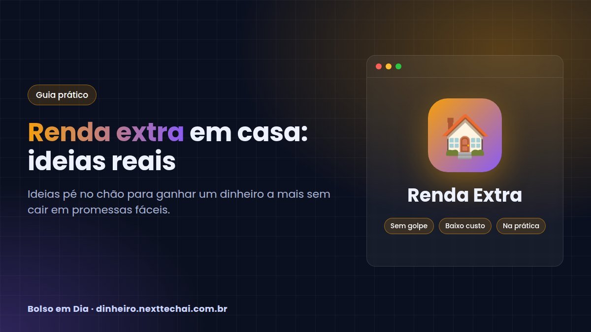 Renda extra em casa: ideias realistas para começar
