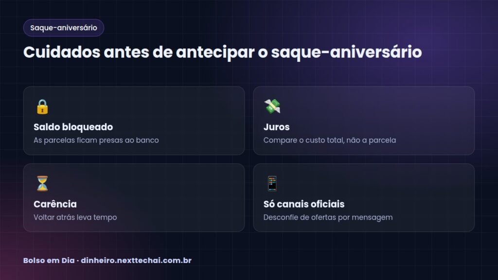 Cuidados antes de antecipar o saque-aniversário