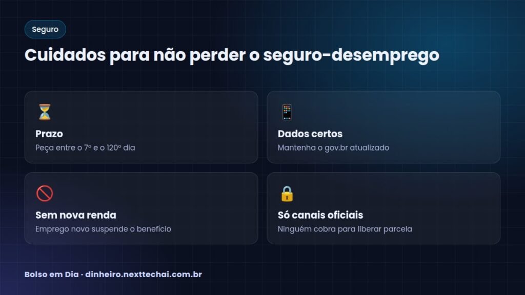 Cuidados para não perder o seguro-desemprego