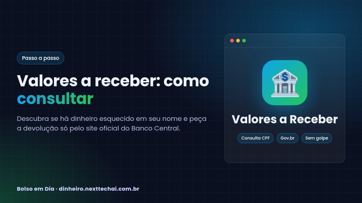 Valores a receber: como consultar e resgatar no Banco Central